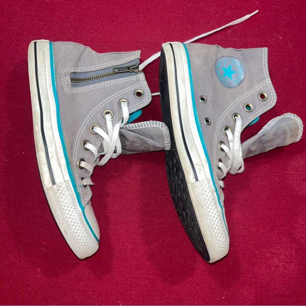 Chuck Taylor Converse All Star High Tops Limited Edition No Time To Lace Size 6 - Picture 12 of 14